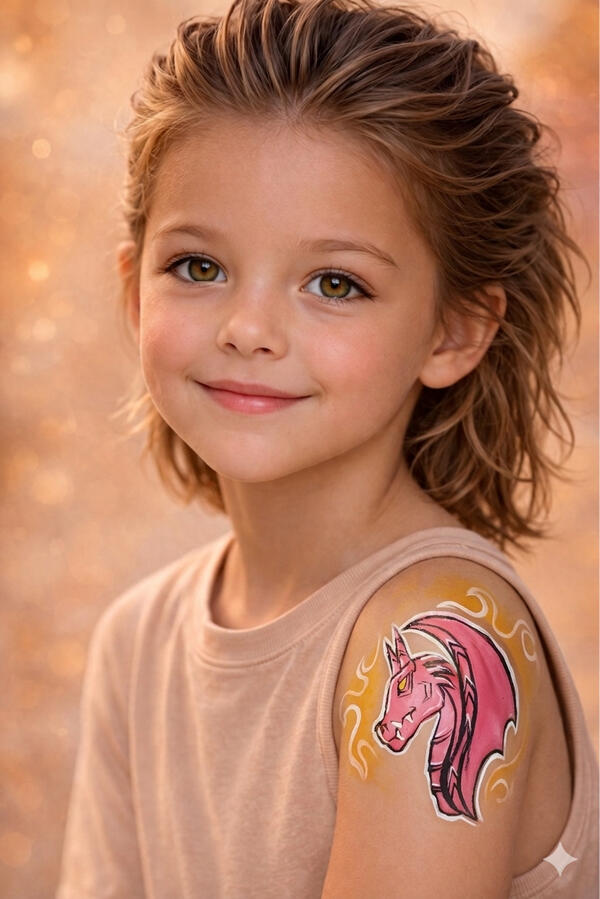 Dragon on shoulder paint