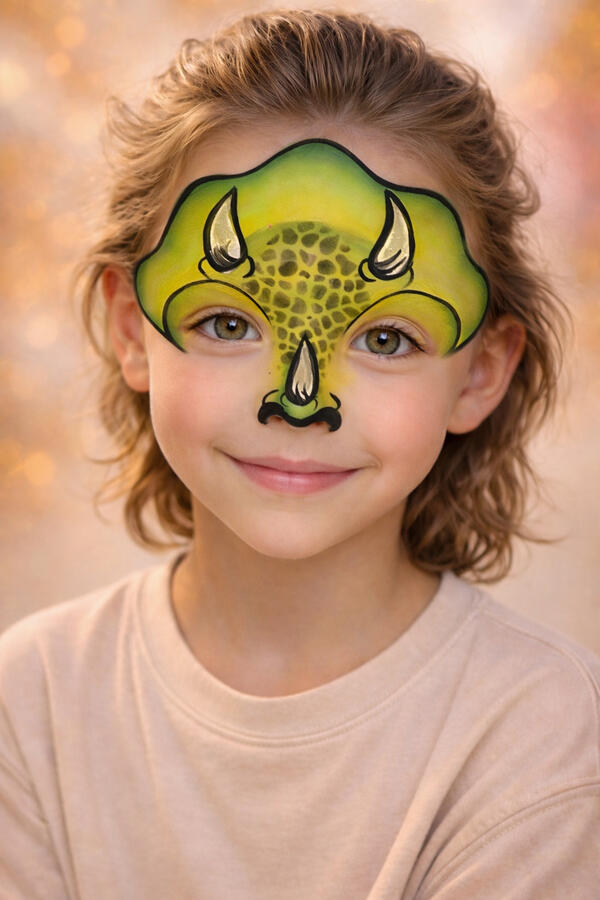 Horned dino facepaint