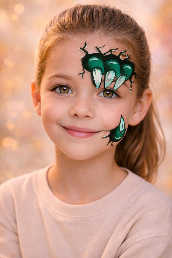 Monster hand facepaint