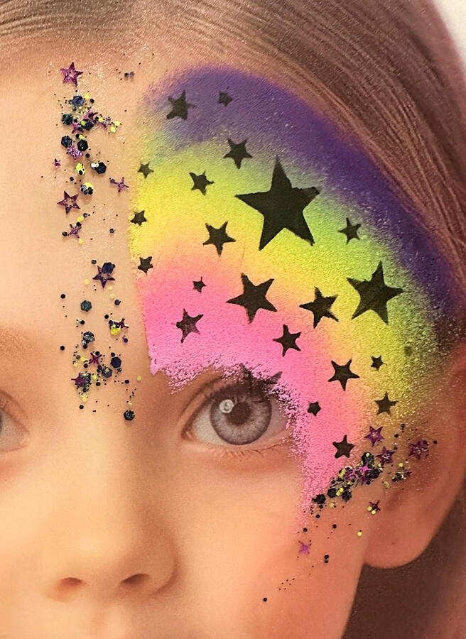 Rainbow Facepaint design