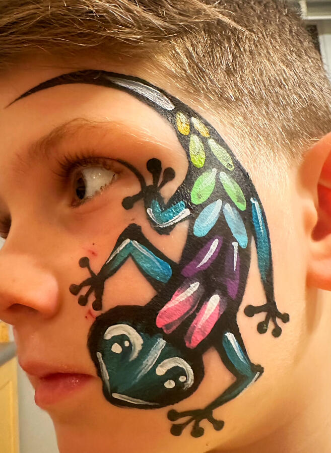 Gecko Facepaint design