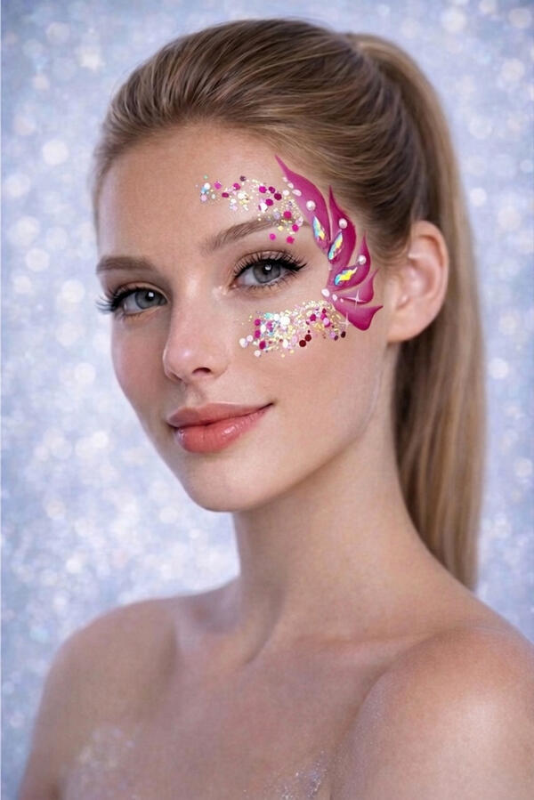 Face paint and glitter