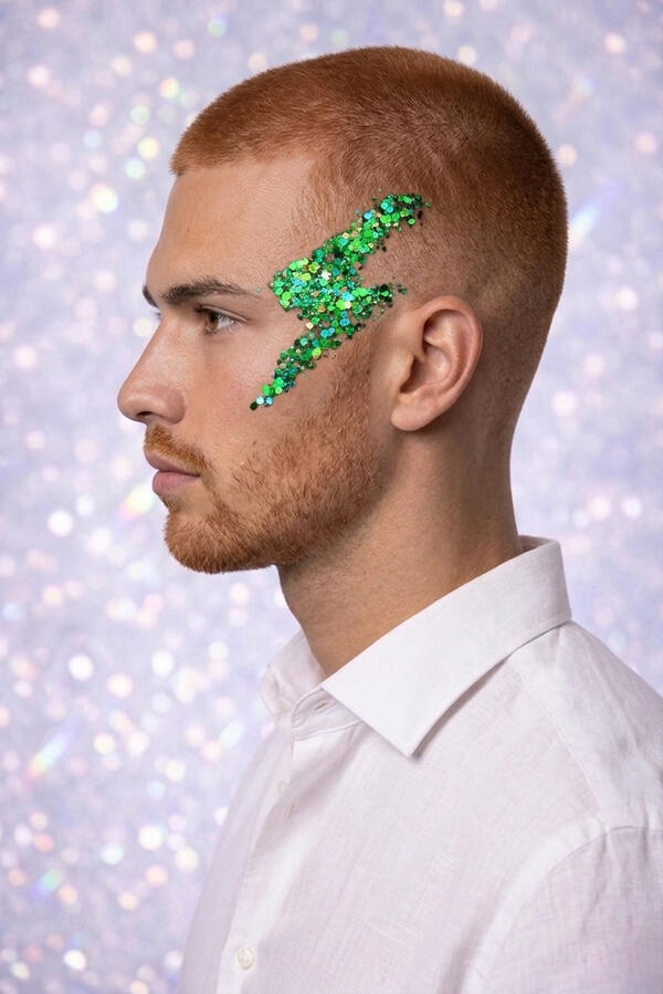 Green thunder adult glitter