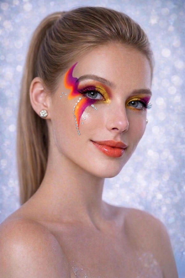 Thunder adult face paint