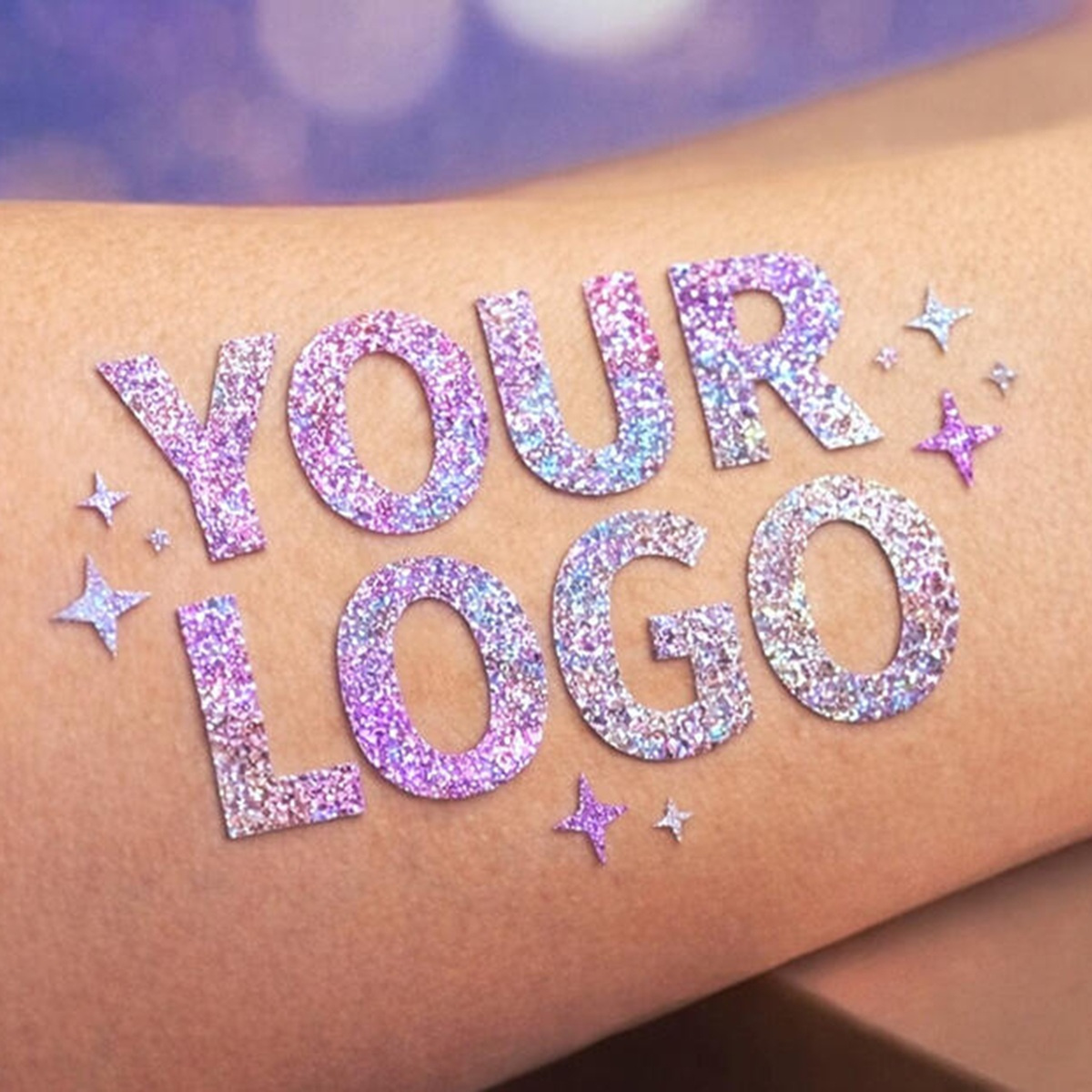 Custom designed glitter tattoo
