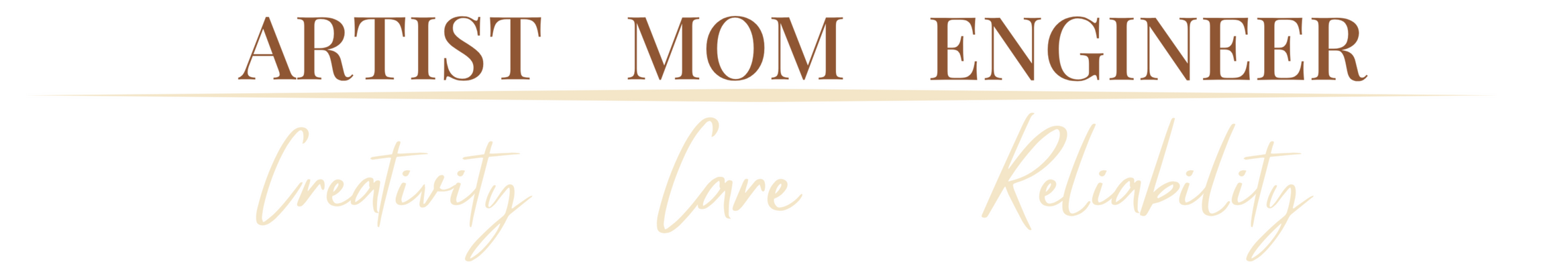 Artist, mom, engineer statement logo Artist, mom, engineer statement logo