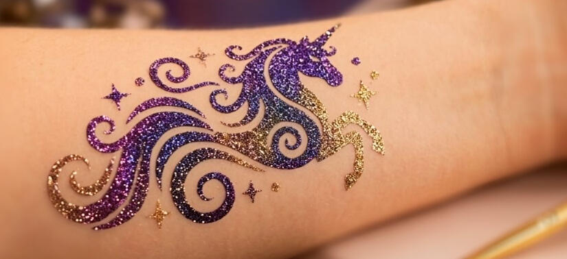Glitter tattoo Glitter tattoo